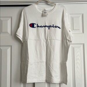 Champion White Short Sleeve Tee